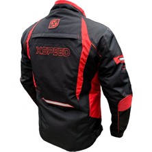 Xspeed Anger Plus 4 Mevsimlik Korumalı Motosiklet Montu Yeni Sezon Siyah Kırmızı