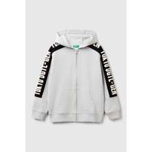 United Colors Of Benetton Pamuklu Şeritli Regular Fit Kapüşonlu Sweat Erkek Çocuk Sweat 3J68C504R