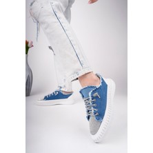 Erbilden Mavi Kot Bağcıklı Spor Ayakkabı