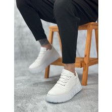 BA0666 BOA Beyaz Yüksek Taban Erkek Günlük Ayakkabı