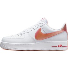 Nike Air Force 1 '07 Jumbo Swoosh Leather  Deri Erkek Spor Ayakkabı Beyaz Turuncu