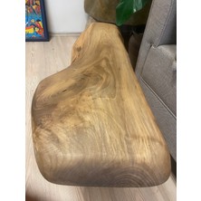 Kastawoods 2180047 Ceviz El Yapımı Kütük Orta Sehpa 90 x 32, Yükseklik:47