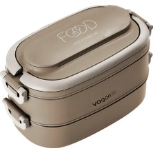 Vagonlife Lunchbox 1140 ml 2 Kat Paslanmaz Çelik Çorba Kaseli Bento Lunch Box Yeni Nesil Sefer Tası -FFLBOX10403