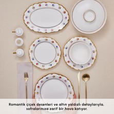 Karaca Royal Bone Diana 55 Parça 12 Kişilik Yemek Takımı Gold
