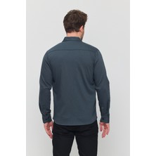 Erkek Slim Fit Dar Kalıp Likralı Kot Gömlek