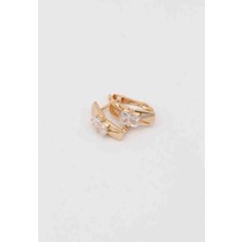 Glare Jewellery Beyaz Zirkon Taş Klipsli Küpe