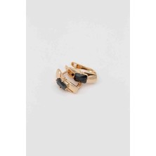 Glare Jewellery Siyah Zirkon Taş Klipsli Küpe