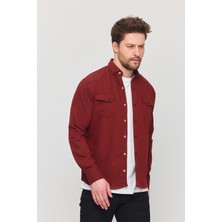 Erkek Slim Fit Dar Kalıp Likralı Kot Gömlek