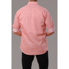 Erkek Slim Fit Dar Kalıp Likralı Kot Gömlek