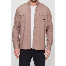 Erkek Slim Fit Dar Kalıp Likralı Kot Gömlek