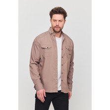 Erkek Slim Fit Dar Kalıp Likralı Kot Gömlek