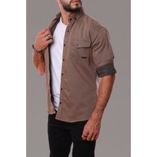 Erkek Slim Fit Dar Kalıp Likralı Kot Gömlek