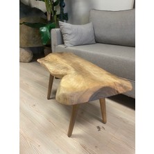 Kastawoods 2180050 Ceviz El Yapımı Kütük Orta Sehpa 79 x 45, Yükseklik:46