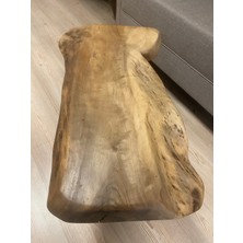 Kastawoods 2180050 Ceviz El Yapımı Kütük Orta Sehpa 79 x 45, Yükseklik:46