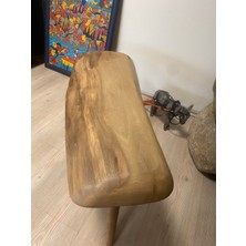 Kastawoods 2180051 Ceviz El Yapımı Kütük Orta Sehpa 77 x  28, Yükseklik:46