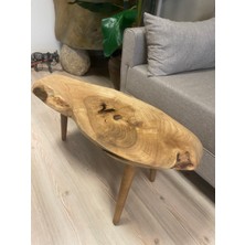 Kastawoods 2180052 Ceviz El Yapımı Kütük Orta Sehpa 80 x 30, Yükseklik:47