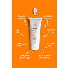 QL Yüz Güneş Kremi  50 SPF Faktör Leke Karşıtı 110 ML  Su Bazlı Kuru - Yağlı - Karma Ciltler İçin