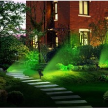 Gaman 7W Yeşil Işık Güneş Enerjili Solar Çim Bahçe Aydınlatma Armatürü LED Işıklı Çim aydınlatması