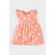 DeFacto Desenli Kısa Kollu Elbise Kız Bebek A0136A525SM