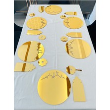 Bella Casa Kids Ramazan Temalı Lüks Gold Amerikan Servis Seti,12 Kişilik Yemek Seti,hurmalık,bardak Altlığı