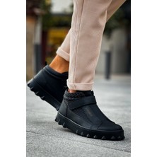 Pabucmarketi Cırtlı Erkek Sneaker Bot Siyah