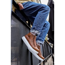 Pabucmarketi Bağcıklı Erkek Sneaker Bot Taba