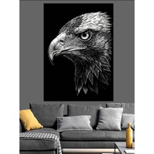 Kartal Portresi ve Güç Dekoratif Kanvas - Mdf Ahşap Tablo