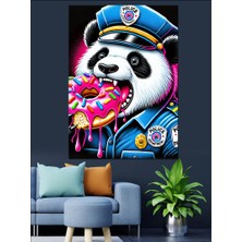 Şeker Seven Panda Dekoratif Kanvas - Mdf Ahşap Tablo