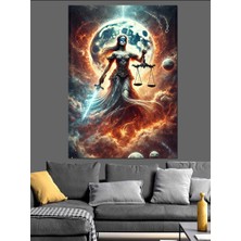 Adalet ve Kozmik Denge Dekoratif Kanvas - Mdf Ahşap Tablo