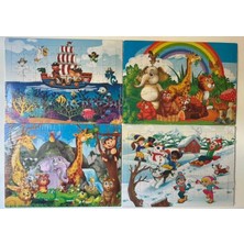 Çocuk Puzzle Büyük Boy 72 Parça 4 Adet