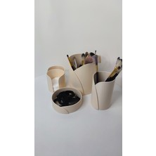 Gizzstore Home 4 Lü Set Makyaj Organizer Düzenleyici Kemik Beyazı