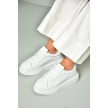 Fox Shoes U973211509 Beyaz Kalın Tabanlı Spor Ayakkabı Sneakers