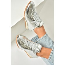 Fox Shoes U820730409 Gümüş Spor Ayakkabı Sneakers
