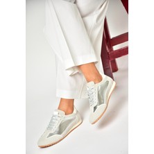 U820730509 Gümüş Kadın Spor Ayakkabı Sneakers