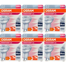 (6 adet) Ledvance 4,5W (50W) 4000K (Gün Işığı) Dim Edilebilir GU10 DUYLU LED Spot Ampul