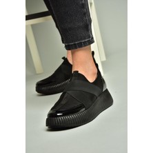 Fox Shoes U973212004 Siyah Kumaş Günlük Kadın Ayakkabı
