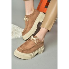 Fox Shoes R294783002 Vizon Süet Kadın Ayakkabı