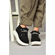 Fox Shoes T973774202 Siyah Süet Kadın Ayakkabı