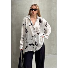 Batik Desenli Salaş Gömlek Taş 9319