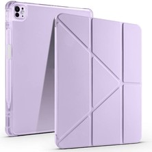 Zore Apple iPad Air 13 2025 M3 Kılıf Tri Folding Kalem Bölmeli Standlı Kılıf