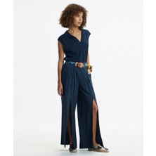 Yargıcı Önü Yırtmaçlı Bol Kesim Pantolon