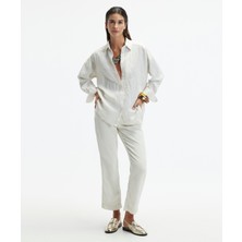 Yargıcı Düz Kesim Duble Paça Bağ Detaylı Pantolon