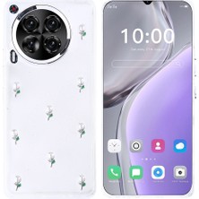 Tecno Camon 30 5g Kılıf Airbag Tasarımlı Simli Şeffaf Zore Kutup Kapak - Lale