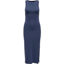 Onlea S/l Long Slıt Dress Jrs Lacivert