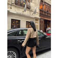 Crop Ceket Bağaa Kuyruku  Bej