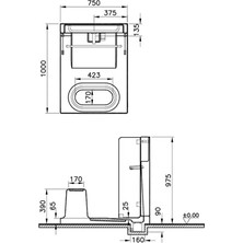 VitrA Cosey Abdest Ünitesi 100x75