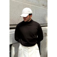 Erkek Yünlü Normal Kalıp Yarım Balıkçı Yaka Triko Kazak