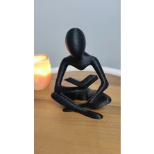 Gizzstore Home Kitap Okuyan Iskandinav Tarzı Biblo Heykel Figür Dekor Dekorasyon 15 cm  Siyah Renk Gizzstore Home
