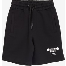 Jeep Lastikli Bel Relaxed Siyah Erkek Çocuk Şort J5SB-SHT7302