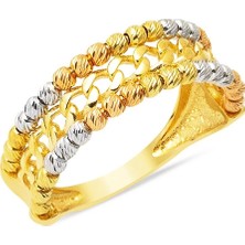 Harem Altın Gurmet Dorika Tasarımlı 14 Ayar Yüzük YZK447